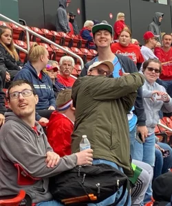 Group at a baseball game.